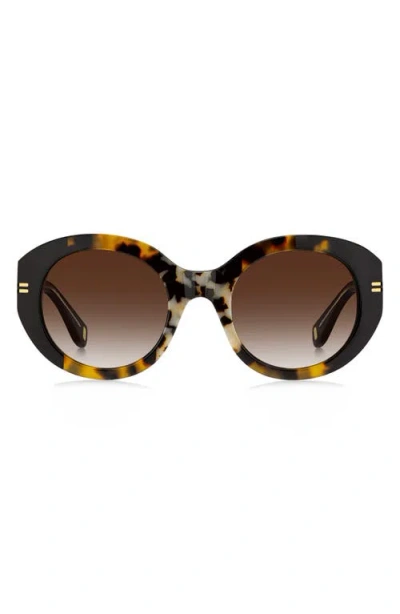 Marc Jacobs 51mm Gradient Oval Sunglasses In Havana/brown Sf