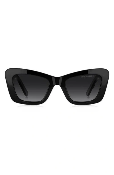 Marc Jacobs 52mm Cat Eye Sunglasses In Black