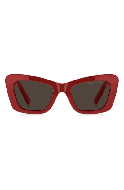 Marc Jacobs 52mm Cat Eye Sunglasses In Red