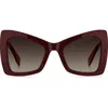 Marc Jacobs 52mm Gradient Butterfly Sunglasses In Burgundy/brown Sf