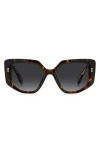 Marc Jacobs 52mm Gradient Square Sunglasses In Gray