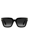Marc Jacobs 52mm Gradient Square Sunglasses In Black