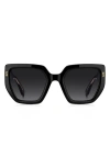 Marc Jacobs 52mm Gradient Square Sunglasses In Black
