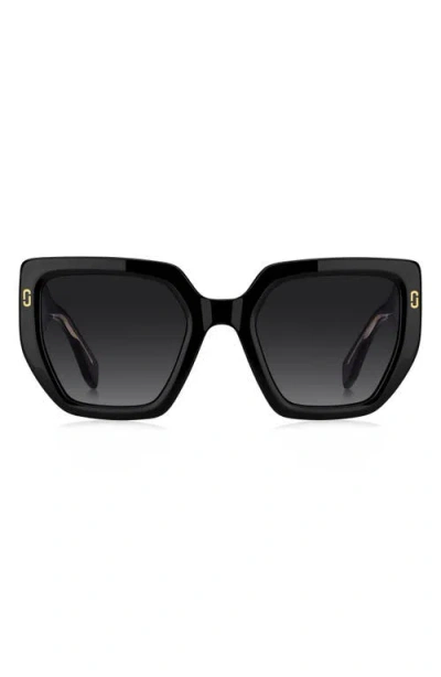 Marc Jacobs 52mm Gradient Square Sunglasses In Black