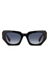 Marc Jacobs 52mm Rectangular Geometric Sunglasses In Black