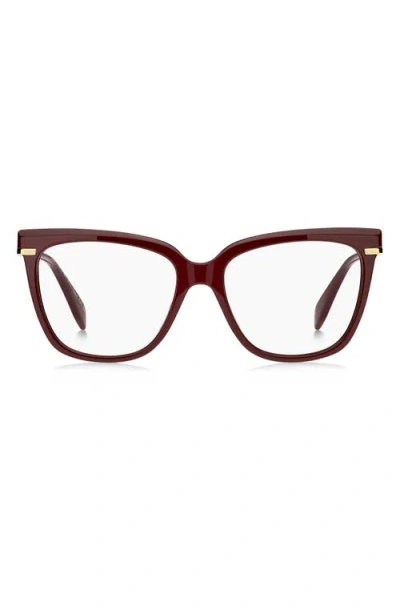 Marc Jacobs 53mm Cat Eye Optical Glasses In Burgundy