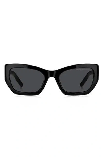 Marc Jacobs 53mm Cat Eye Sunglasses In Black