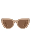 Marc Jacobs 53mm Cat Eye Sunglasses In Beige/ Brown