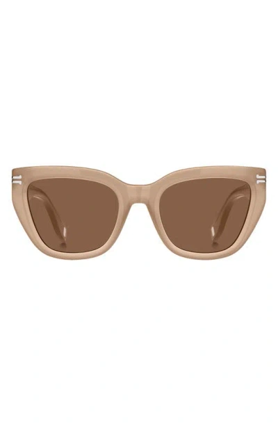 Marc Jacobs 53mm Cat Eye Sunglasses In Beige/ Brown