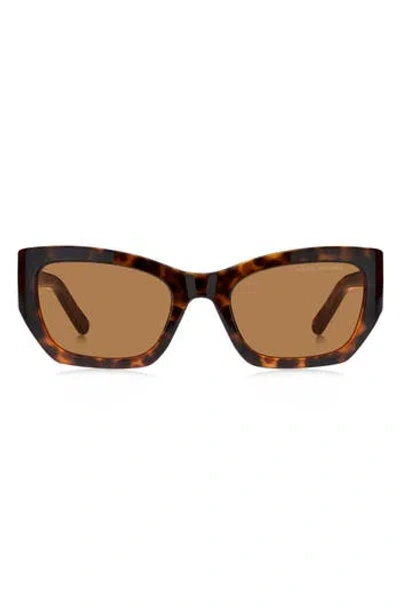 Marc Jacobs 53mm Cat Eye Sunglasses In Brown