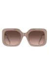 Marc Jacobs 53mm Gradient Polarized Square Sunglasses In Beige Grey/brown Gradient