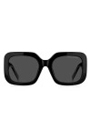 Marc Jacobs 53mm Gradient Polarized Square Sunglasses In Black