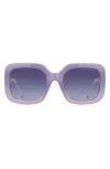 Marc Jacobs 53mm Polarized Square Sunglasses In Violet Grey/violet Shaded