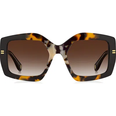 Marc Jacobs 53mm Gradient Rectangular Sunglasses