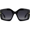 Marc Jacobs 53mm Gradient Rectangular Sunglasses In Black