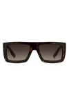 Marc Jacobs 53mm Gradient Rectangular Sunglasses In Black
