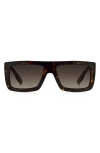 Marc Jacobs 53mm Gradient Rectangular Sunglasses In Black
