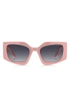 Marc Jacobs 53mm Gradient Rectangular Sunglasses In Pink