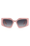 Marc Jacobs 53mm Gradient Rectangular Sunglasses In Pink/dark Grey Sf