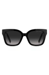 Marc Jacobs 53mm Gradient Square Sunglasses In Black
