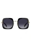 Marc Jacobs Logo-engraved Square-frame Sunglasses In Black