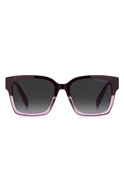 Marc Jacobs 53mm Gradient Square Sunglasses In Purple