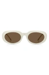 Marc Jacobs Oval Sunglasses In White