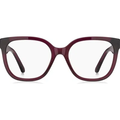 Marc Jacobs 53mm Square Optical Glasses In Burgundy