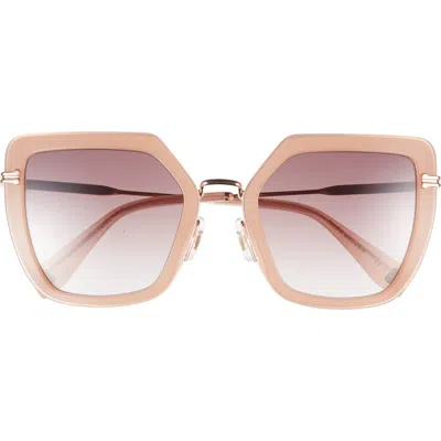 Marc Jacobs 54mm Butterfly Sunglasses In Gold Beige