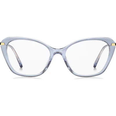 Marc Jacobs 54mm Cat Eye Optical Glasses In Blue