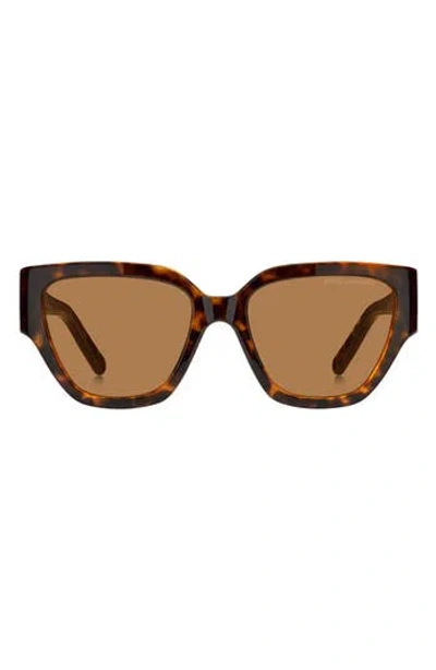 Marc Jacobs 54mm Cat Eye Sunglasses In Brown