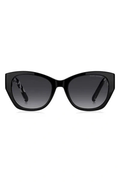 Marc Jacobs 54mm Gradient Cat Eye Sunglasses In Black