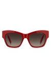 Marc Jacobs Marc 762s Acetate Rectangle Sunglasses In Red/brown
