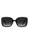 Marc Jacobs 54mm Gradient Square Sunglasses In Black
