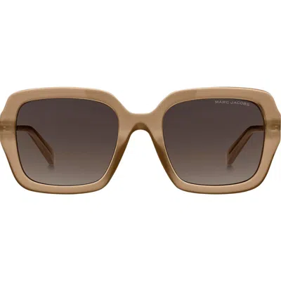 Marc Jacobs 54mm Gradient Square Sunglasses In Beige/brown Gradient