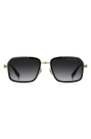 Marc Jacobs 54mm Gradient Square Sunglasses In Black