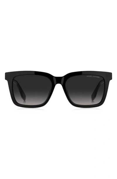 Marc Jacobs 54mm Gradient Square Sunglasses In Black