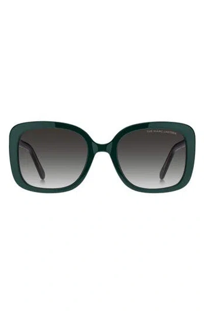 Marc Jacobs 54mm Gradient Square Sunglasses In Teal/grey Shaded