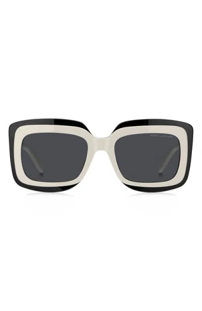 Marc Jacobs 54mm Rectangular Sunglasses In Black