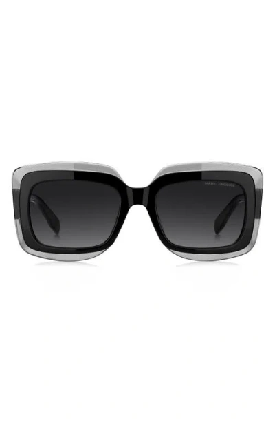 Marc Jacobs 54mm Rectangular Sunglasses In Black