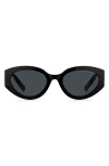 Marc Jacobs 54mm Round Sunglasses In Black White/gray
