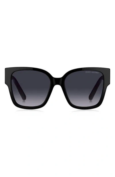 Marc Jacobs 54mm Square Sunglasses In Black/grey Shaded