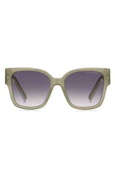 Marc Jacobs 54mm Square Sunglasses In Sage/grey Shaded