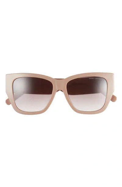 Marc Jacobs 55mm Cat Eye Sunglasses In Beige Brown/brown Gradient