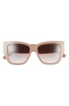 Marc Jacobs 55mm Cat Eye Sunglasses In Beige Brown/ Brown Gradient