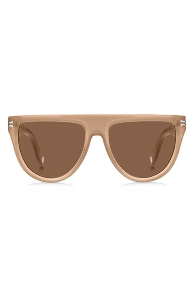 Marc Jacobs 55mm Flat Top Sunglasses In Nude/brown