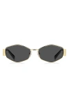 Marc Jacobs 55mm Geometric Sunglasses In Gold