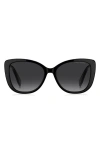 Marc Jacobs 55mm Gradient Cat Eye Sunglasses In Black