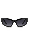Marc Jacobs 55mm Gradient Cat Eye Sunglasses In Black