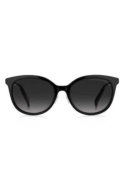 Marc Jacobs 55mm Gradient Cat Eye Sunglasses In Black